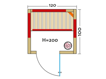 Preview: Infraworld® Infrarotkabine TrioSol Natura 120